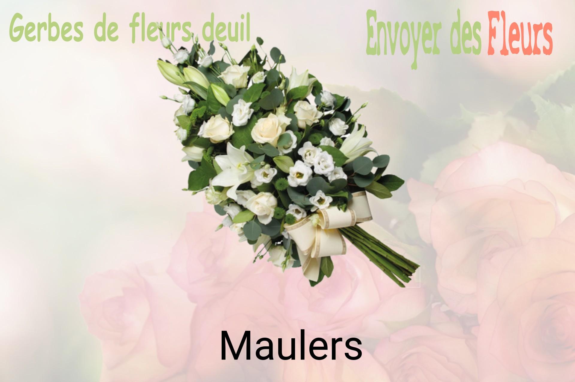 Gerbe de fleurs de deuil livrée à Maulers
